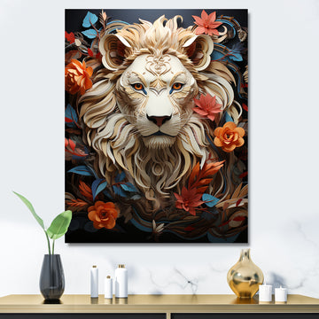 Lions Realm Dominant Blooming Presence - Lion Wall Art Prints